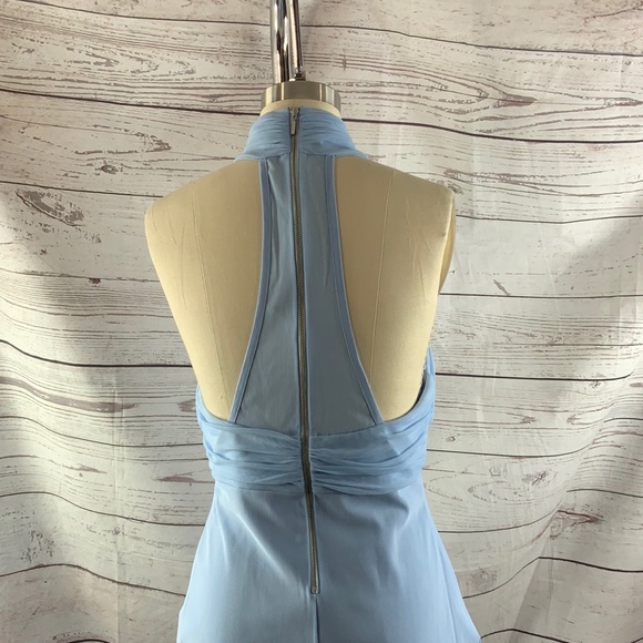 BEC N BRIDGE baby blue NWT twist-Neck absolutely gorgeous Midi Dress - Picture 5 of 10
